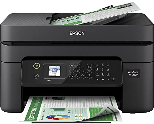 Epson Workforce WF-2930 Wireless All-in-One Printer with Scan, Copy, Fax, Auto Document Feeder, Automatic 2-Sided Printing and 1.4 Color Display