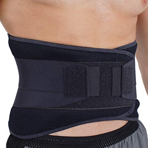 Neotech Care Back Support Belt, Lumbar Support Belt for Lower Back Pain - For Men or for Women (Charcoal, Size L)