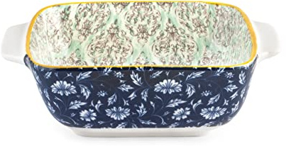 H&H 7946312 Pirofila Quadra Full Decoration, Porcellana, cm 12