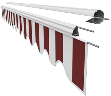 Leudus Markisen Volant Markisenbespannung Sonnenschutz Ersatzstoffe 3.83m*23cm SPD019 Sonnenmarkise fertig genäht