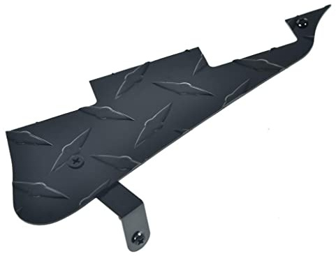 Dopro Diamond Plate LP E-Gitarre Pickguard Aluminium eloxiert Kratzplatte mit schwarzer Halterung und Befestigungsschrauben für Epiphone Les Paul schwarz