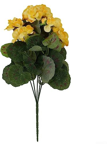 Künstliche Blumen Pflanzen, künstliche Geranie, rote rosa Blumen Pflanze, künstliche Pflanzen, künstliche Blumen für Hochzeiten, Garten, Zuhause, Geschäftsgebrauch, gelb