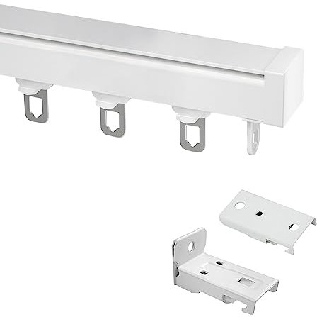 LIYI929GP Rieles para Cortinas Techo, Rieles De Cortina De Techo Soporte Riel, Negro Blanco 1m - 6m Barra De Cortina para Separador De Ambientes Gazebo/Ducha/Dormitorio, Duradero Curtain Track