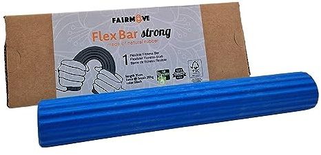 FAIR MOVE Flexstab - Flexibler Übungsstab Biegestab - Hand- und Fingertrainer - Trainingsstab für Physiotherapie, Verbesserung der Griffkraft und Unterarmstärker - Fitnessband (Flexstab Blau)