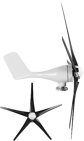Generador de Viento Generador de Molino de Viento 1600W Kit de Turbinas de Viento Pequeñas de 5 Aspas con Generador de Electricidad Síncrono de Imán Permanente de CA Trifásico