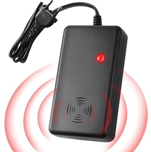 Warmfay Ahuyentador de martas con enchufe, para casa, trampa de martas por ultrasonido, para ático, granero, garaje, sótano, 230 V, con enchufe de alimentación