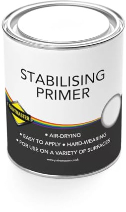 Paintmaster Stabilising Primer: Clear Solvent-Based Solution for Unstable Surfaces - Prepares for Masonry Paint (Stabilising Primer - Clear, 2.5L)