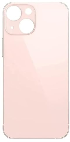 Coque arrière pour iPhone 13 - Coque arrière en Verre Noir Blanc Rouge Rose (Rose/Rose)