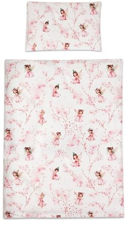 2 Piece Baby Children Quilt Duvet & Pillow Set 120x90 cm to fit Toddler Cot Bed (Fairies)