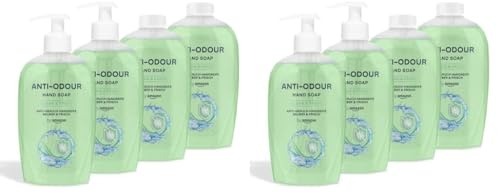 by Amazon Savon pour les mains Anti-odeurs, 4 x 500 ml (Lot de 2)
