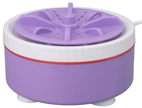Mini Lavatrice Portatile, Lavatrice Portatile Ad Ultrasuoni con USB e Inodore per Viaggi di Lavoro (PURPLE)