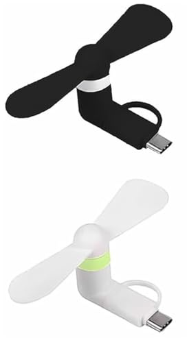 Laroal Mini ventilatore USB per telefono cellulare, portatile e silenzioso, ideale per viaggi e uffici
