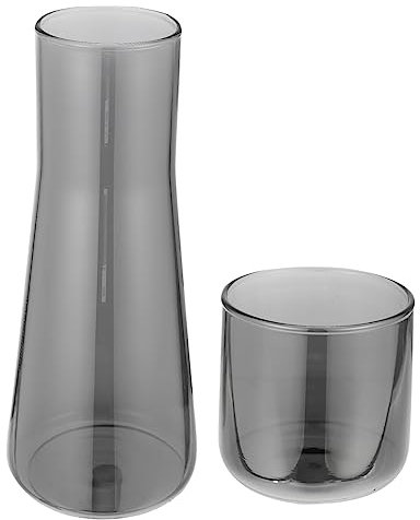 Alipis 1 Impostato Raffreddatore di riempibile birraio contenitore per succhi Doppio chiaro bicchiere bollitore di raffreddamento bollitore per il raffreddamento dell'acqua Grey