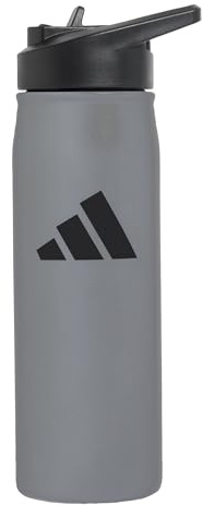 adidas Unisex Metal Bottle Screw Top 0.6 liter, grey/black, One size