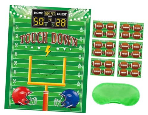 VICASKY 1satz American Football Party Dekorationen Spielposter Blindfold Positionierungsaufkleber Mehr Für Rugby-spieltag Kindergeburtstag Sportevents