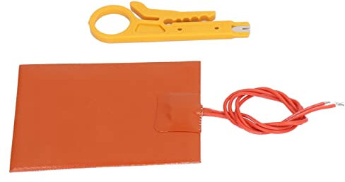 Silikonkautschuk -Heizkissen, Schnelle Heizung 12 V 20W 250 ℃ Hohe Dielektrikfestigkeit mit Drahtstripper Dünne Flexible Heizmatte für Industrie- und Instrumentenisolierung