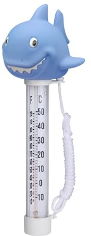 Gralara Thermometer für Wasser, Geeignet für Aquarien Und Babybadewannen, Mehrfarbig, Hai
