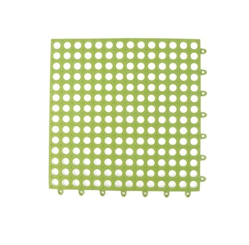 BDXMKS Dalles de Garage Ventilées Lot de 4 Tapis de Salle de Bain en Plastique imperméables à Suspendre for Sol de Sport, Lavage de Voiture, Balcon, Jardin, Piscine(Green)