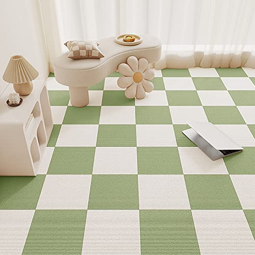 LMNCBVYA Självhäftande mattplattor – skala av och klistra fast golvplattor, 30 x 30 cm, 10/12/14 plattor för enkel i kök, kontor, sovrum och badrum (beige + brun, 10 st)