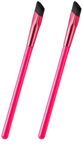 Lot de 2 pinceaux à sourcils coudés pour une mise en forme précise avec poils synthétiques doux et poignée ergonomique pour peaux sensibles Facile à nettoyer Brosse biseautée multifonction