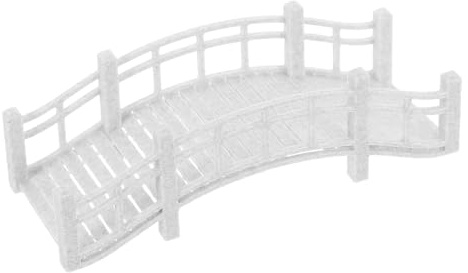 Sewroro Miniatur Bogenbrücke aus Wetterfestem Harz Kleine Vintage Gartenbrücke für Feengarten und Mikrolandschaft Wetterbeständige Deko für Terrasse und Bonsai