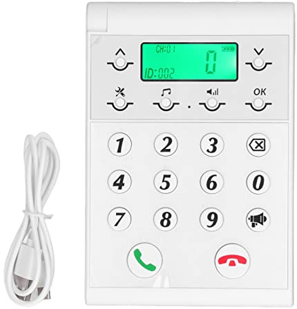Eujgoov 1000m Distance Wireless Intercom Phone Hands Intercom System Intelligent Networking for Home, Business Office, Classroom, Telephone Audio (White)
