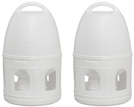 2x Pigeon Drinker Automatic Bird Water Feeder Sturdy Container Cage Accessory with Handle Suitable for Shop Breeding Home
