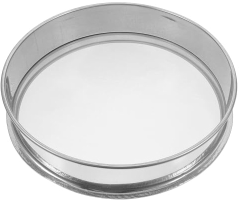 Gatuida Cedazo Metálico Redondo de Acero Inoxidable 20 Cm para Filtración Fina de Barro Esmaltado Cerámico, Colador de Malla para Esmalte Industrial y Herramientas de Modelado en Cerámica