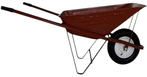 FERRIGROUP Carriola Vasca Stampata 12/10, Made in Italy – Telaio in Ferro ad U 4 mm con Vasca Stampata Rinforzata – Ruota Pneumatica 4 PR (Vasca Stampata 12/10)