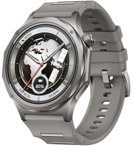 OPPO Watch X3 Smartwatch, Lega Titanio Ultra-Leggera, Batteria Doppio Chip 16 Giorni, AMOLED 1,5 3000 Nits, ECG e Check Salute 60s, 100+ Sport, 5ATM IP69, Google Gemini, Misty Titanium