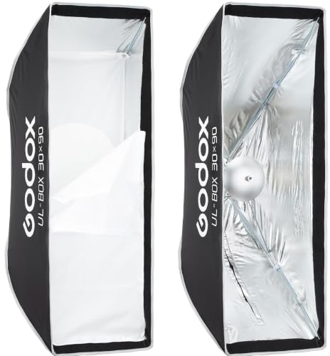 2pc Godox Quick Release Bowens Mount Strip Softbox,UL 12x35/30x90cm