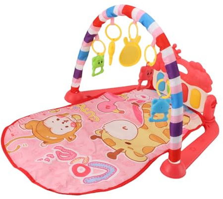 Aolidsive Babygym-Lekmatta, Musikpedalpiano, Lekmatta för Spädbarn för Nyfödda med Aktivitetstillbehör och Utvecklingsfunktioner