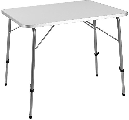 Deuba Tavolo da Campeggio Pieghevole Alluminio Altezza Regolabile 80x54cm Tavolino Spiaggia Picnic