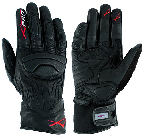A-Pro Guanto Sportivo Moto Touring Pelle Enduro Motard Motociclismo Nero XL