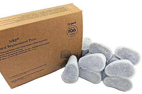 NRP Lot de 12 filtres à charbon actif compatibles avec KRUPS Coffeemaker Savoy, ET351, EC324 et plus | Cartouches de café partie # F4720057 duo filtre sans support