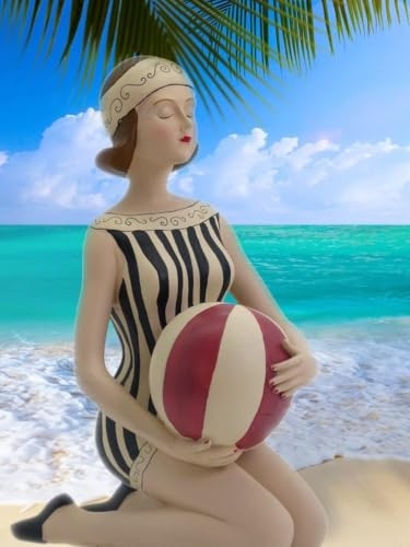 Unbekannt Dekofigur Badefigur mit Ball