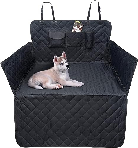JAMAXX Auto Kofferraum Schutzdecke L/183cm Wasserdicht Waschbar Ladekanten-Schutz Seitenschutz mit Reißverschluss, große Taschen Kofferraum Universal Größe, Premium Auto Hundedecke