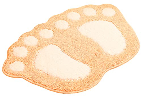 G-LIKE Badezimmer Teppich Pfoten Fußmatte Badematte rutschfest 40x60cm | Wasserabsorbierende schnell trocknende Matte für Bad, Dusche und Toilette, waschbar und langlebig