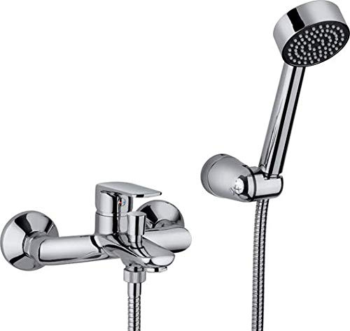 MISCELATORE VASCA CON DOCCETTAALBA MAURER - OTTONE CROMATO DOCCIA BAGNO