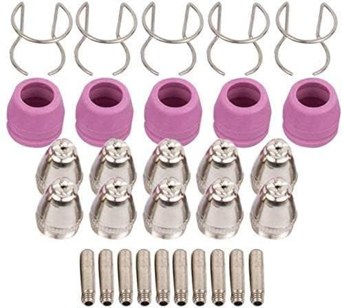 SUSEMSE 30 STÜCKE AG-60 SG-55 WSD-60 Plasmaschneider Schneidbrennerspitzendüsen Verbrauchsmaterial Zubehör geeignet für CUT-60 CUT50P CUT50