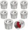 8 Tapones de Válvula de Metal Con Anillo de Goma para Coche, Moto, Bicicleta y Scooter - Tapas de Neumáticos