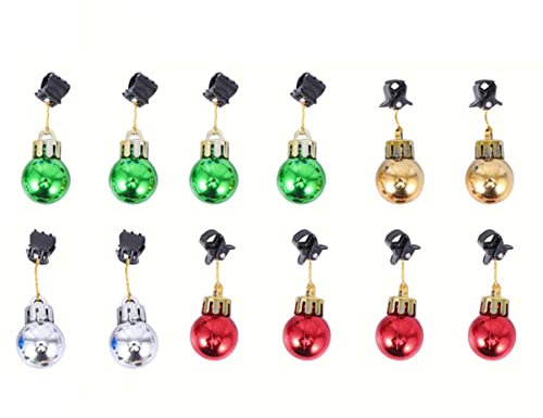 Gadpiparty 12stücke Weihnachtsanhänger Bartclip-Ornament Weihnachtskugeln Zum Aufhängen Langlebige Und Umweltfreundliche Party-Dekoration Zufällige Farbe