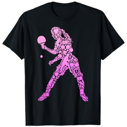 Tischtennis Tischtennisspielerin Ping Pong Kinder Mädchen T-Shirt
