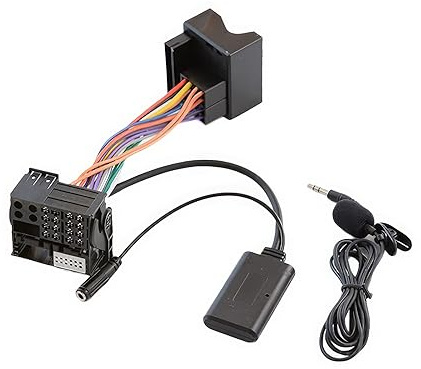 Baceyong 5-12V ABS Kunststoff 5.0 Bluetooth Audio AUX Adapter mit Mikrofon Kompatibel mit Mercedes Benz W169 W203 W209, Autoradio Stereo AUX Kabel Adapter
