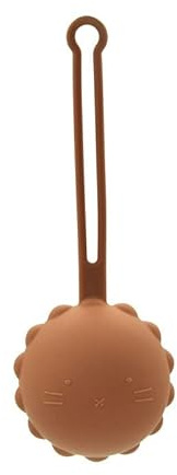 Schnullerbox Schnulleraufbewahrung Schnullerhalter aus Silikon (Warm Taupe (hellbraun))