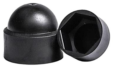 M4, M5, M6, M8, M10, M12, M14, M16, M18, M20, M22, M24, Sechskantschraube, Mutter, Kuppelkappe, Kunststoff-PE-Abdeckungen, Schutz for Schrauben, Muttern (Color : Black_M20x30x40mm 5pcs)