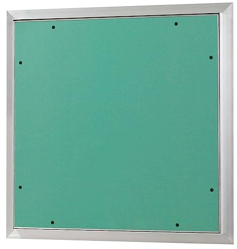 Revisionsklappe Trockenbau 500 x 500 mm – Revisionstür - Wartungsklappe mit 25 mm imprägnierter GK-Einlage und Druckverschluss – aus korrosionsbeständigem Aluminium – befliesbar – MW multi werkzeug