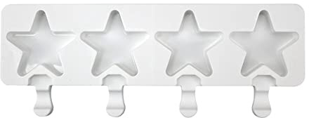 Stern Eiscreme Silikonform, Eis am stiel Silikonform weich und glatt Wiederverwendbar Eisformen Kinder DIY Eis am Stiel BPA Frei Popsicle Formen Antihaftend Eisformen für Ice Lolly Eis Bonbons