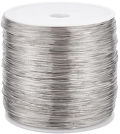 BENECREAT 250m 0.4mm/26 Gauge Einzelstrang-Tigerschwanz-Perlendraht, Edelstahl-Basteldraht Für Schmuck Und Perlen Zum Basteln, Schmuckherstellung, Skulpturenrahmen