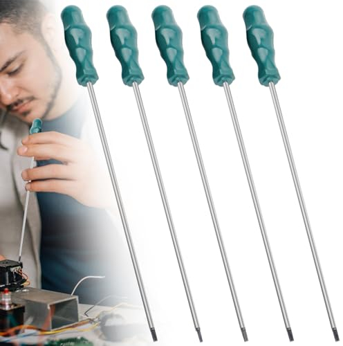 Leikurvo Set di 5 cacciaviti magnetici, Torx T15, T20, T25, T27, T30, extra lunghi, professionali
